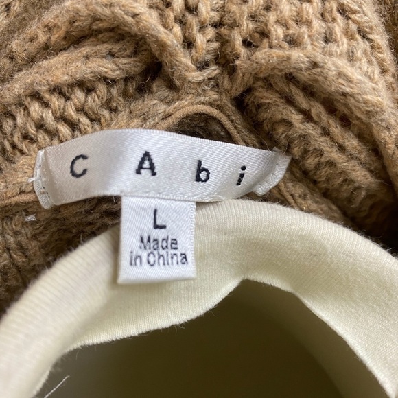 CABI #591 Acorn Cable Knit Long Cardigan Sweater Open Front - Picture 5 of 6